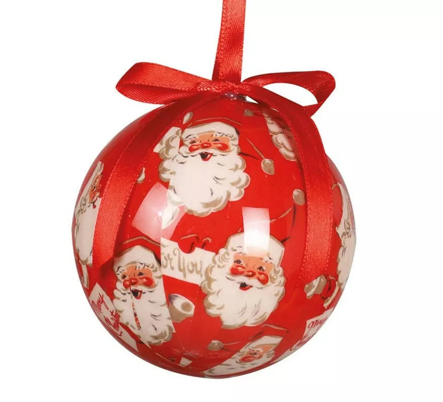 Translation missing: es.Blíster de 6 Bolas Decoración Papá Noel Rojas 60 mm