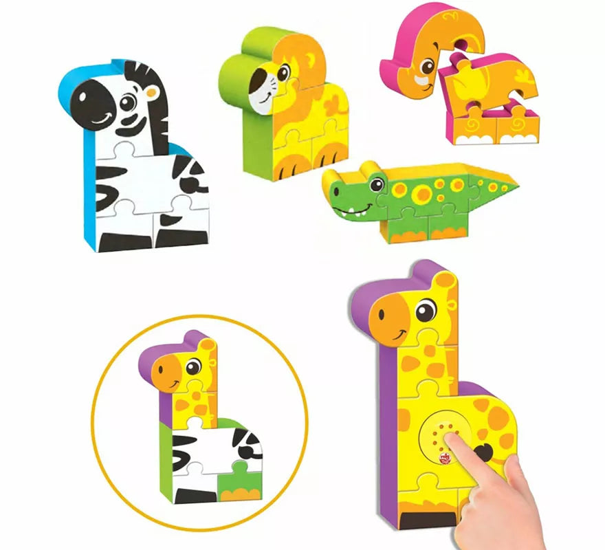 Translation missing: es.Bloques de Puzzles de Figuras del Zoo con Sonido