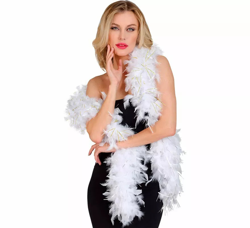 Translation missing: es.Boa de Plumas con Espuma dorada de 1,80 m y 80 g en varios colores