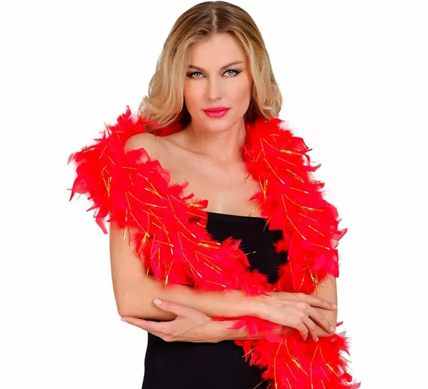 Translation missing: es.Boa de Plumas con Espuma dorada de 1,80 m y 80 g en varios colores