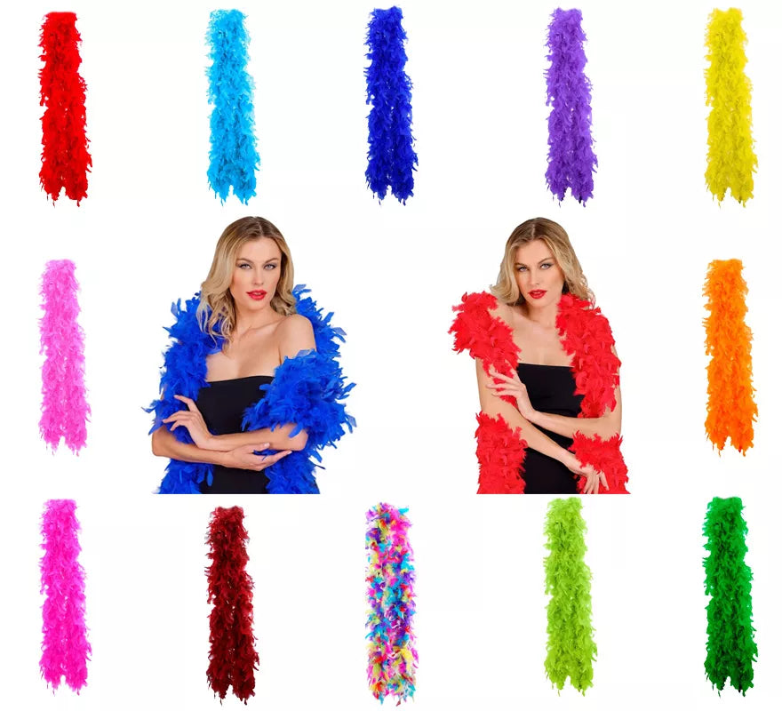 Translation missing: es.Boa de Plumas de 1,80 m y 80 g en varios colores