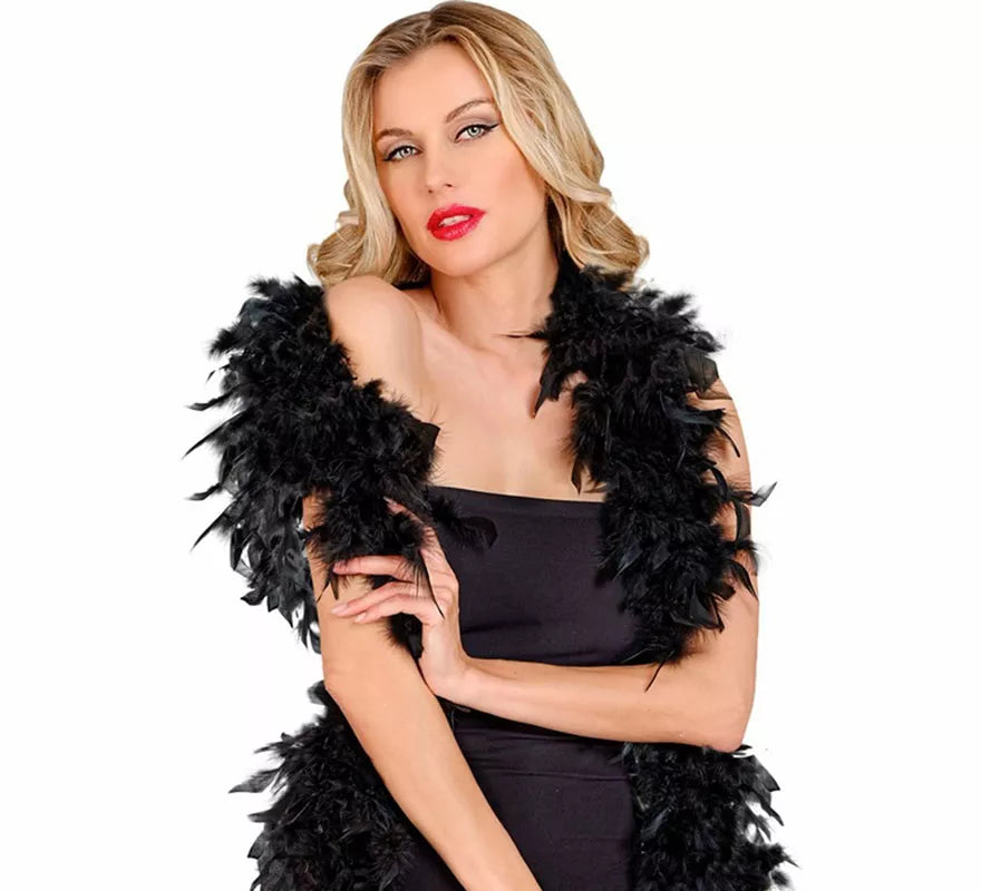 Translation missing: es.Boa de Plumas negra de 1,80 m y 50 g