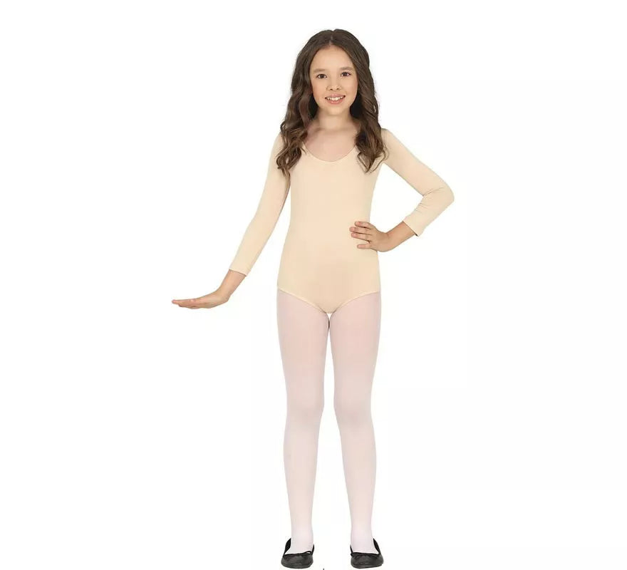 Translation missing: es.Body o Maillot Beige manga larga para niños