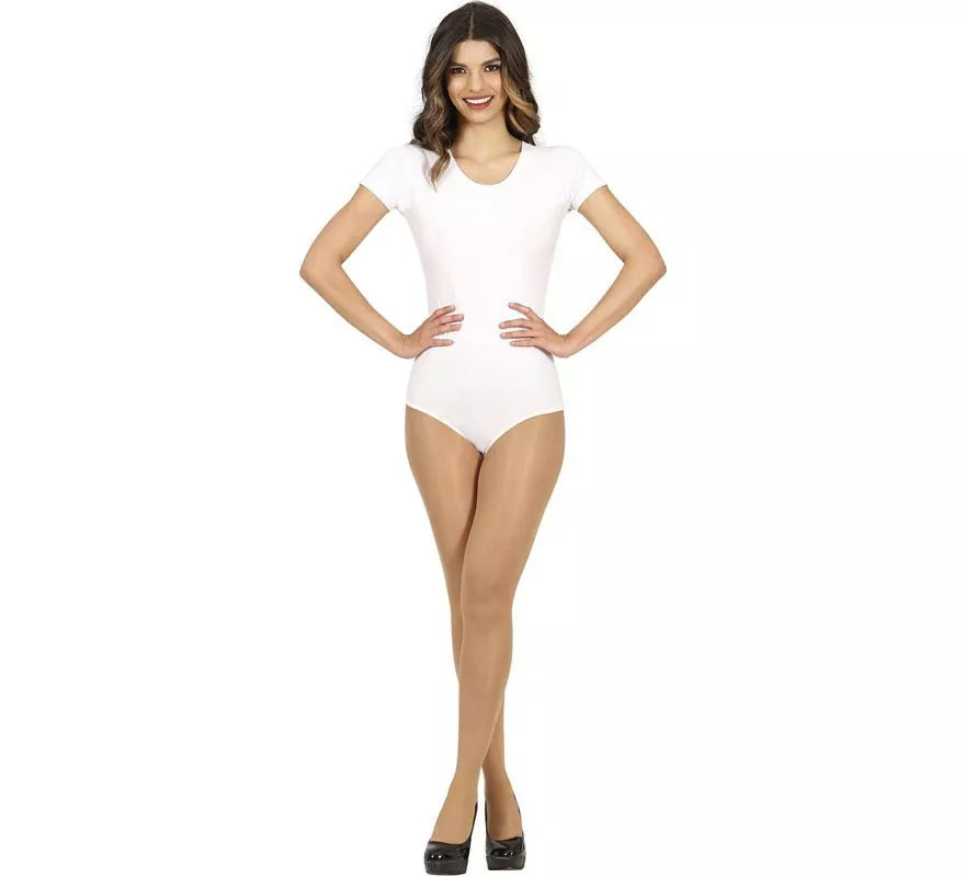 Translation missing: es.Body o Maillot Blanco manga corta para mujer
