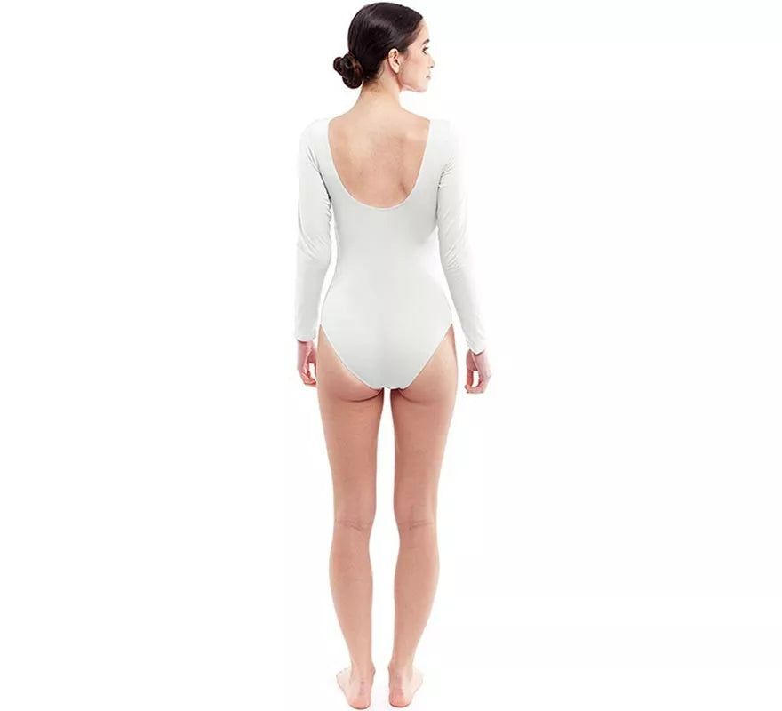 Translation missing: es.Body o Maillot blanco manga larga para mujer