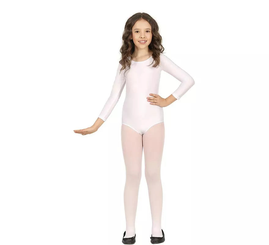 Translation missing: es.Body o Maillot Blanco manga larga para niños