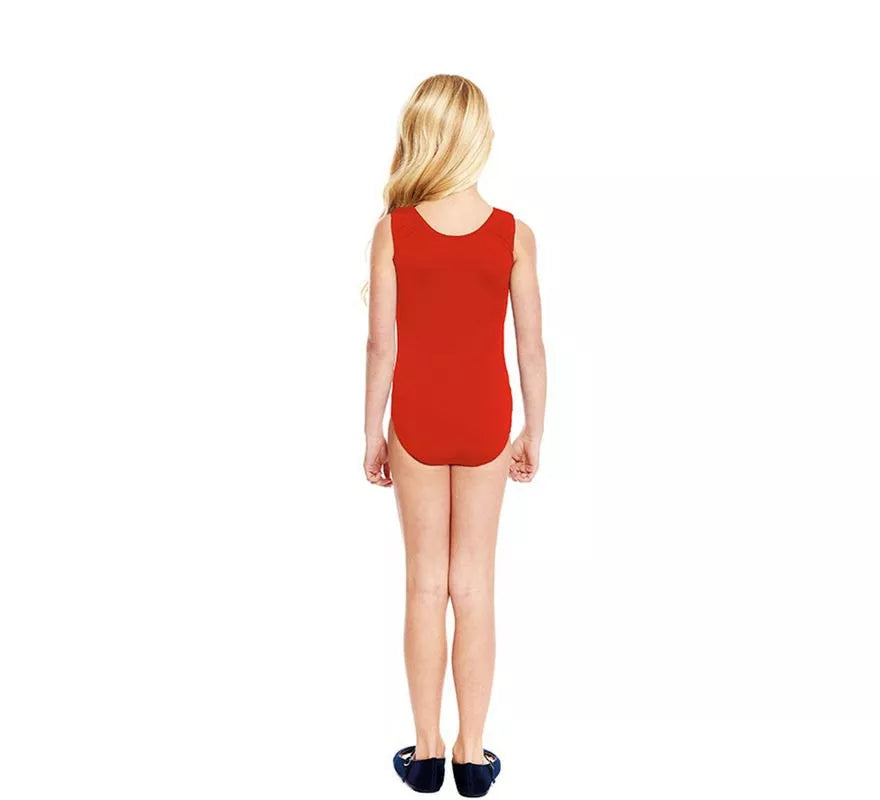 Translation missing: es.Body o Maillot con tirante ancho rojo para niña