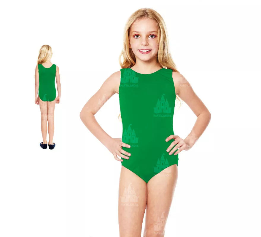 Translation missing: es.Body o Maillot con tirante ancho verde para niña