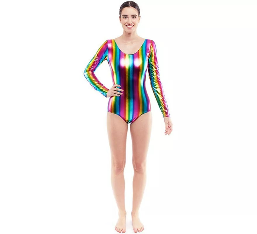 Translation missing: es.Body o Maillot metalizado multicolor para mujer