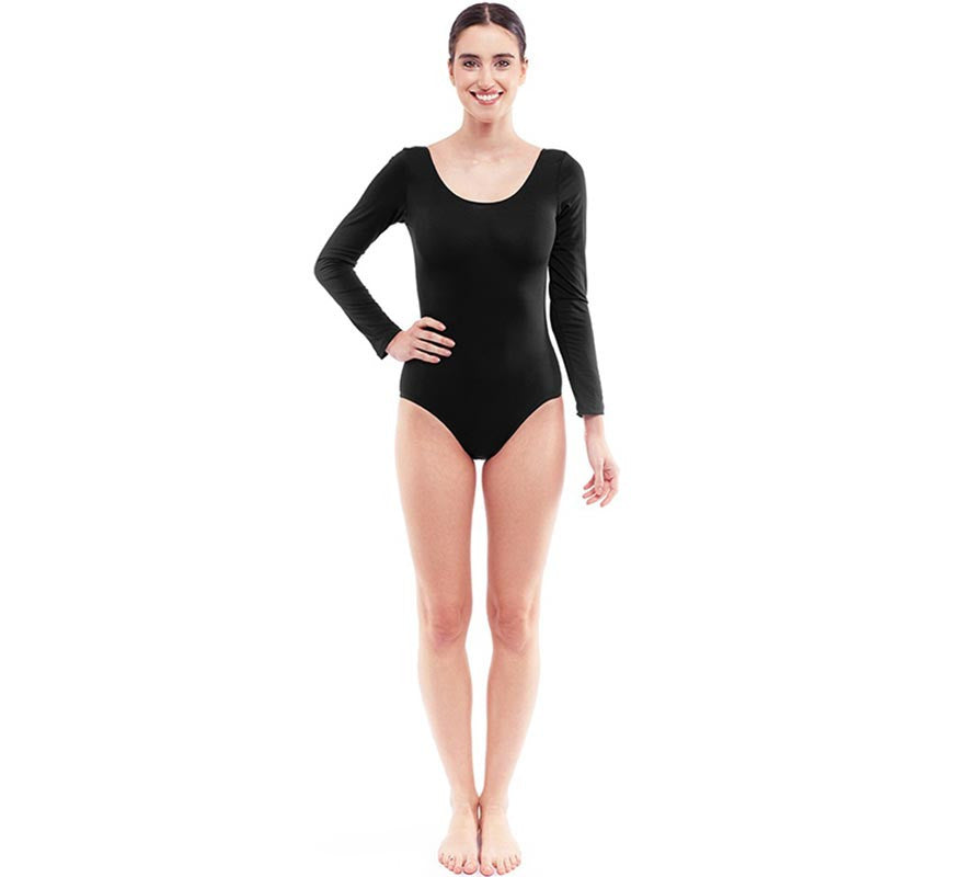 Translation missing: es.Body o Maillot negro manga larga para mujer