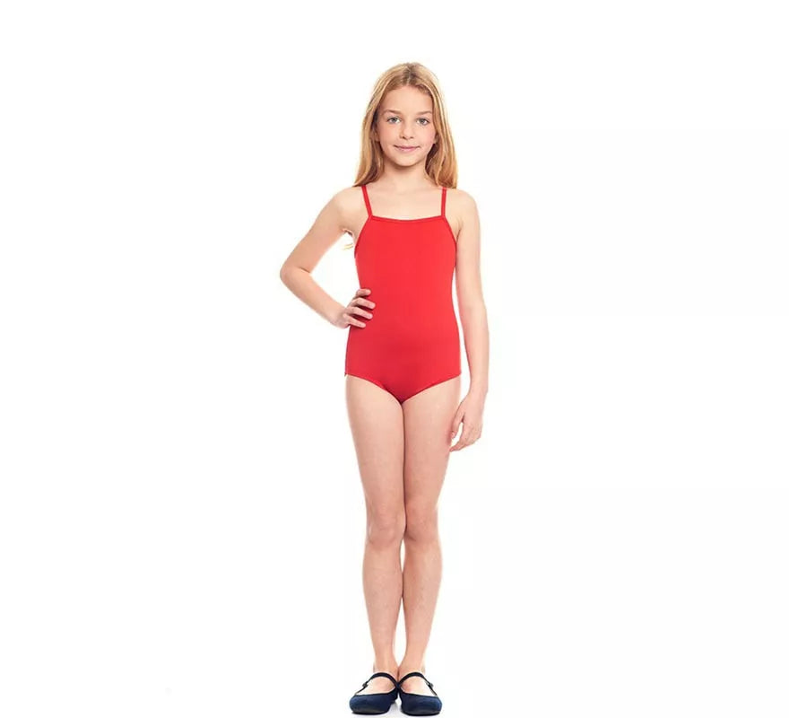 Translation missing: es.Body o Maillot Punto con tirantes rojo para niña