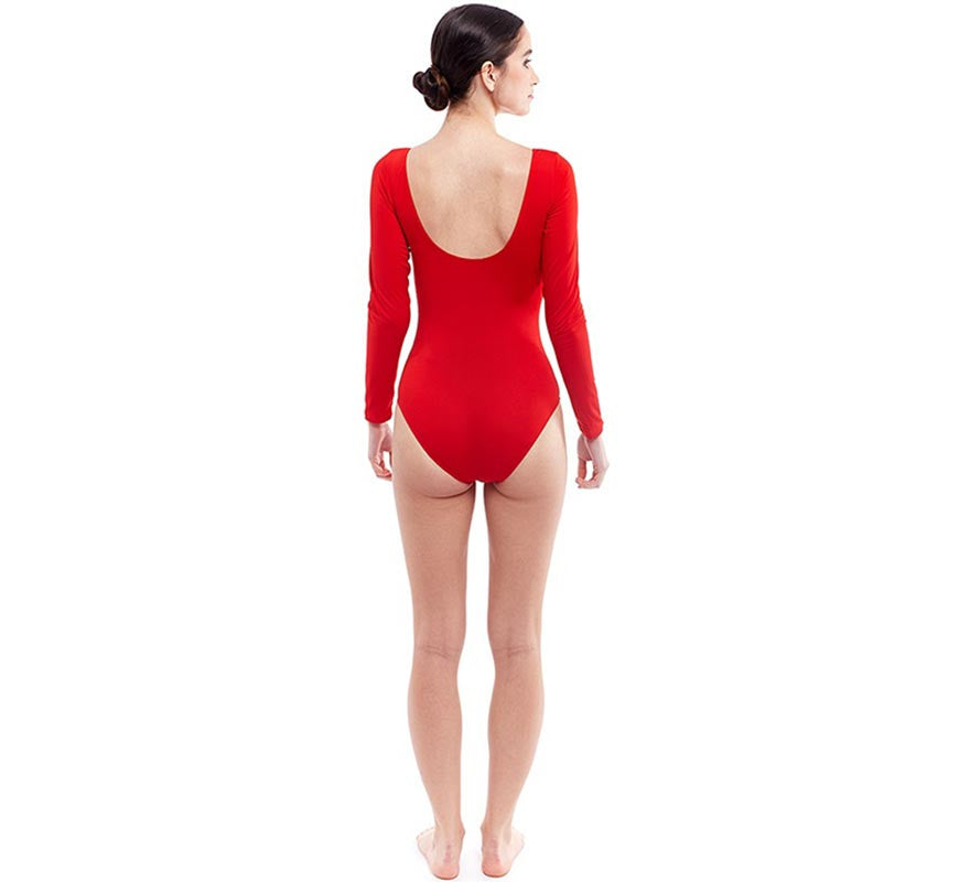 Translation missing: es.Body o Maillot rojo manga larga para mujer