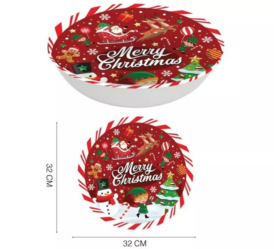 Translation missing: es.Bol Merry Christmas rojo de pvc de 32 cm