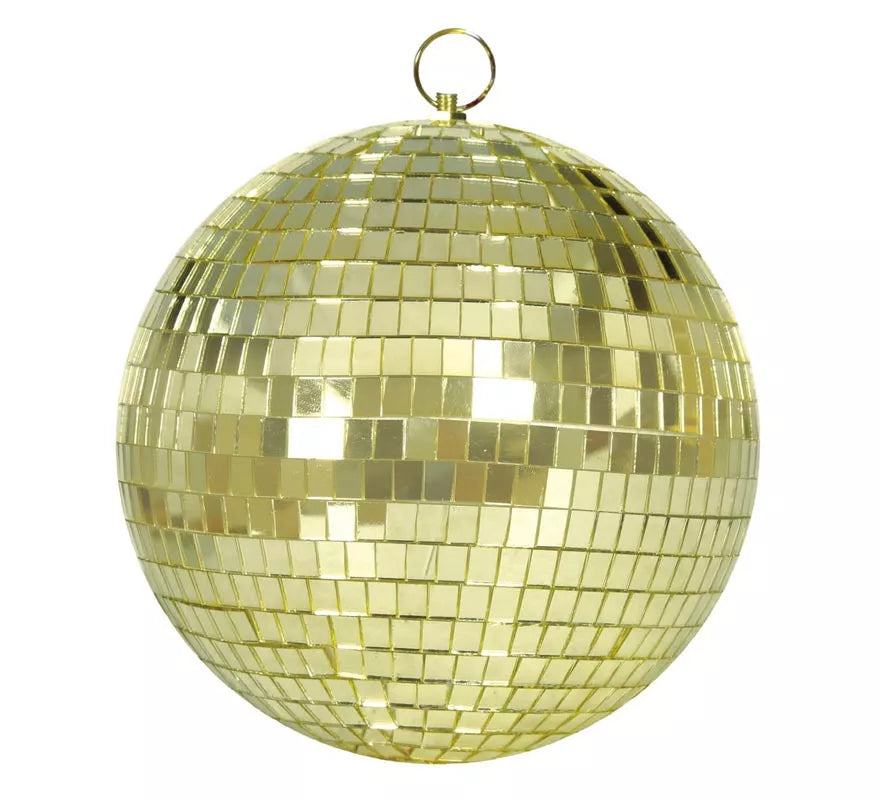 Translation missing: es.Bola Espejos Discoteca dorado de los años 70 de 20 cm