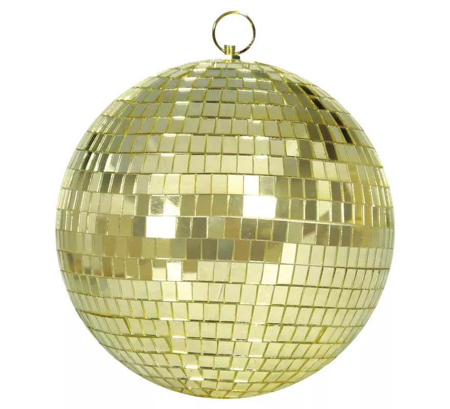 Translation missing: es.Bola Espejos Discoteca dorado de los años 70 de 30 cm