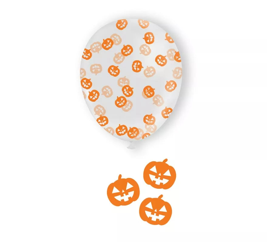 Translation missing: es.Bolsa 10 Globos con Confeti Calabaza
