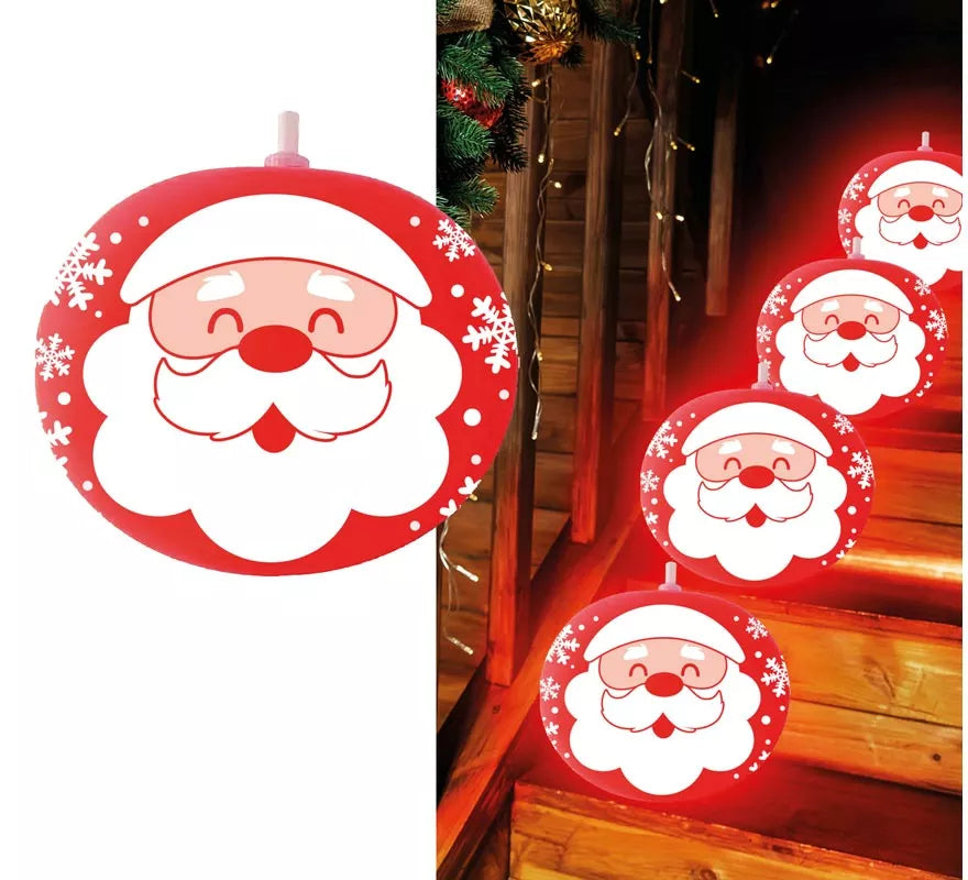 Translation missing: es.Bolsa 5 Globos Santa Claus con Luz