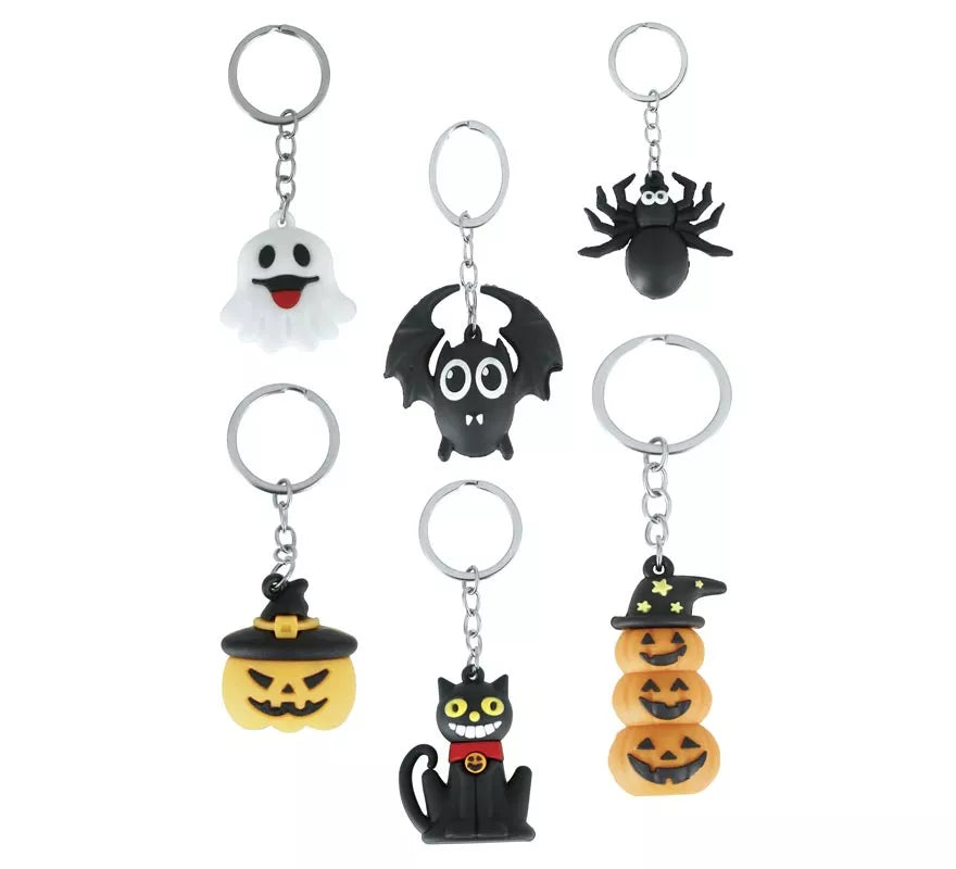 Bolsa 6 Llaveros Halloween de 4.5 cm