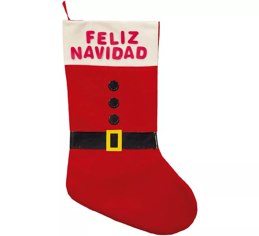 Translation missing: es.Bolsa Bota de Papá Noel Feliz Navidad de 55 cm