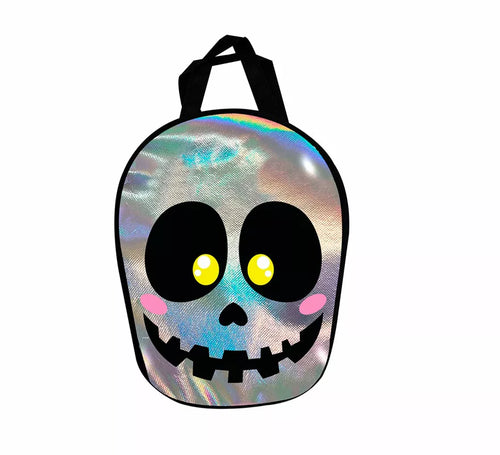 Bolsa Calavera Metalizada de 36x28 cm