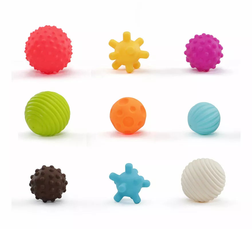 Bolsa de 10 Bolas Sensoriales para bebé
