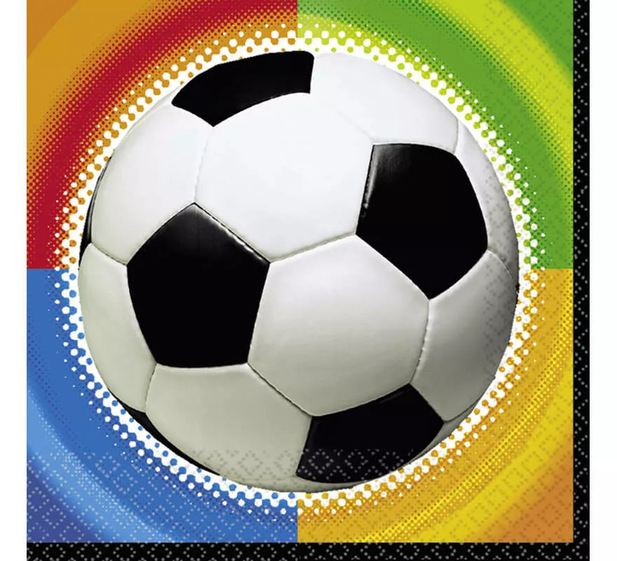 Translation missing: es.Bolsa de 16 Servilletas Championship Soccer de 33x33 cm