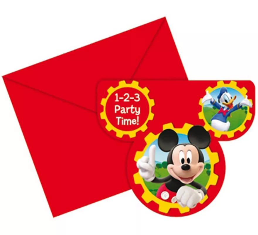 Translation missing: es.Bolsa de 6 invitaciones Mickey Club House