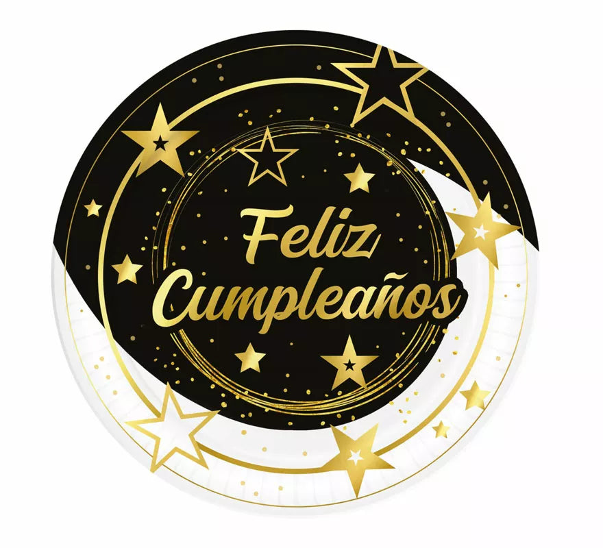 Translation missing: es.Bolsa de 6 Platos Feliz Cumpleaños de 23 cms