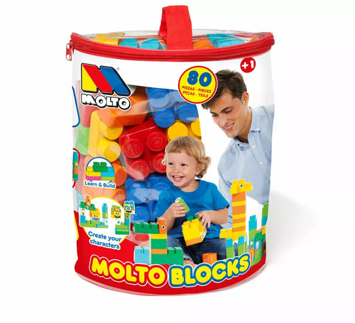 Bolsa de Bloques Moltó Blocks con 80 Piezas