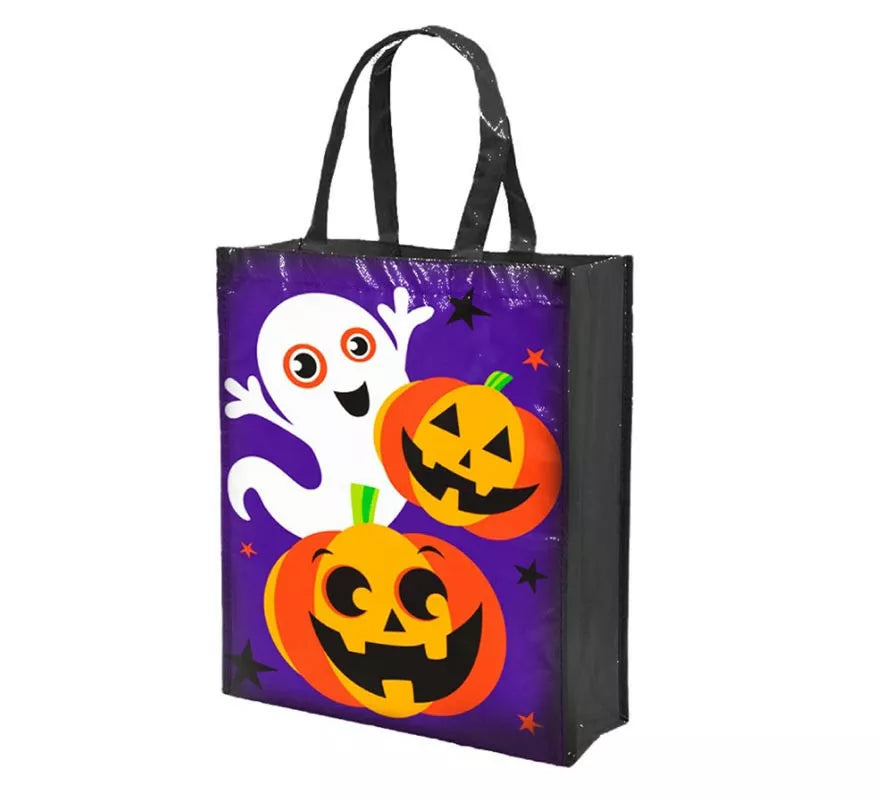Translation missing: es.Bolsa de Calabaza y Boo no tejida de tela de 40x30 cm