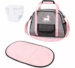 Bolsa de Guardería rosa y gris para Muñecas