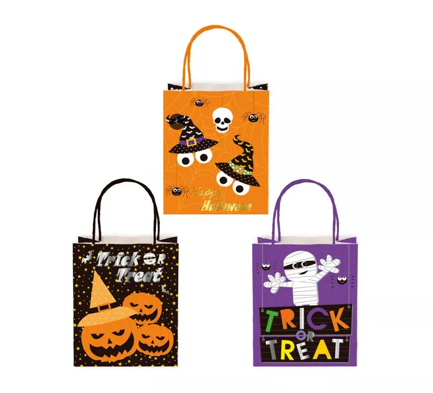 Translation missing: es.Bolsa de Regalo Kraft Halloween con asa de 18x23x10 cm