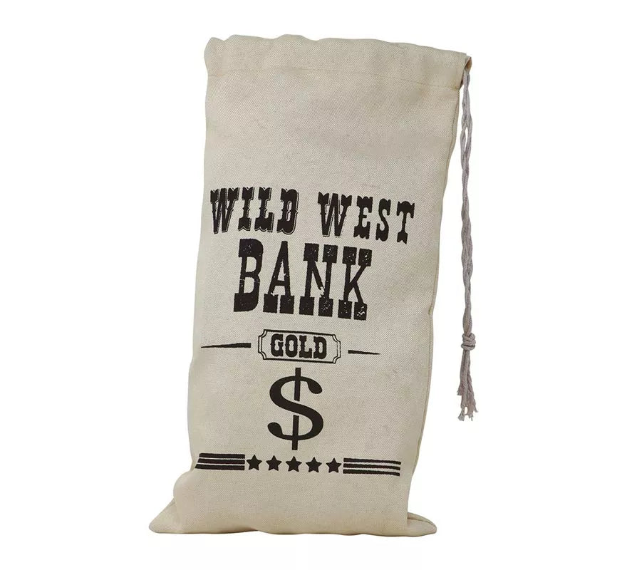 Bolsa de tela para el dinero para Vaquero, Ladrón Bancos 42X22 cm