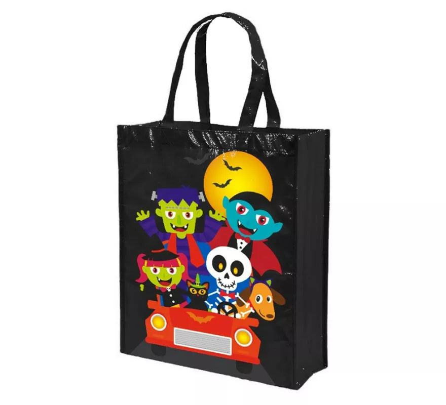 Translation missing: es.Bolsa Figuras Happy Halloween no tejida de tela de 40x30 cm