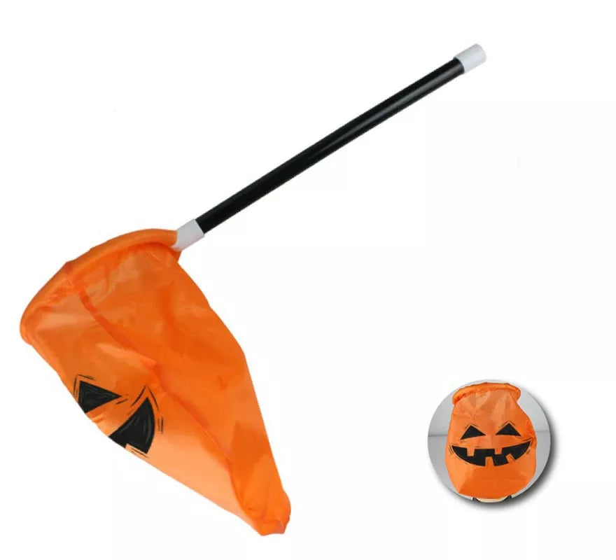 Translation missing: es.Bolsa para dulces Calabaza Truco o Trato con mango de 52,5x27 cm