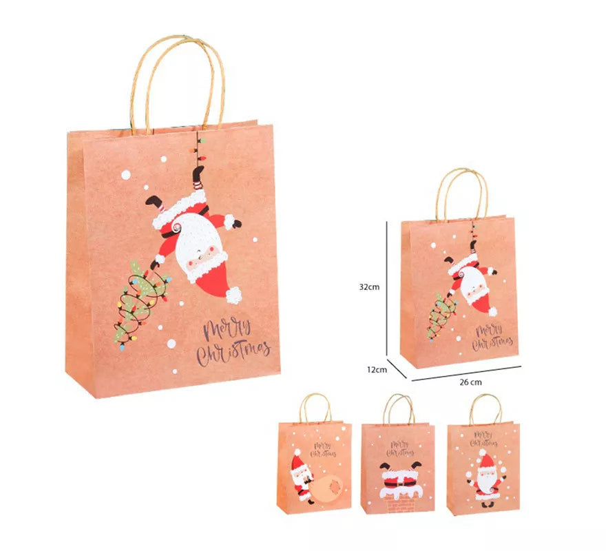 Translation missing: es.Bolsa Regalo Navidad Kraft de 26x32x12 cm en modelos surtidos