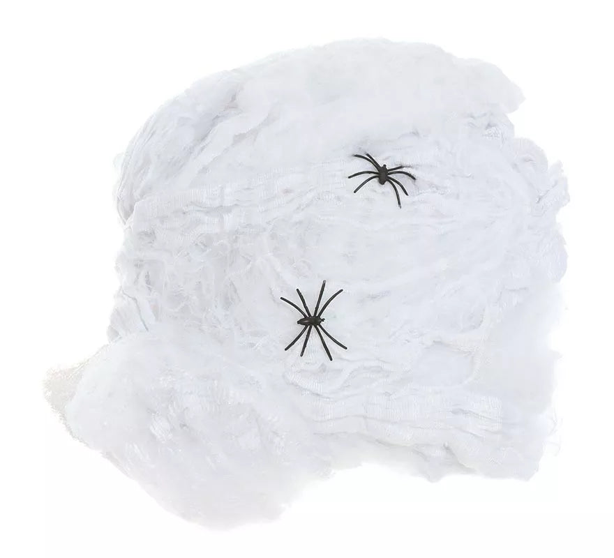 Translation missing: es.Bolsa Telaraña con 2 arañas de 228 gr para decorar en Halloween