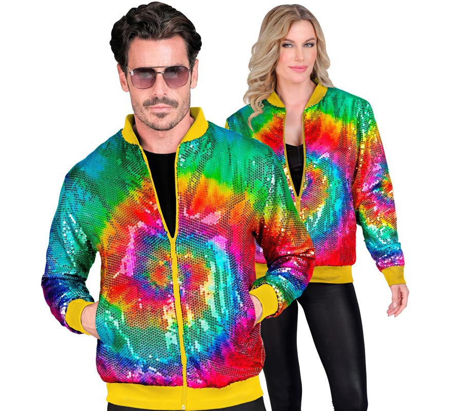 Translation missing: es.Bomber Moda multicolor neón para adulto