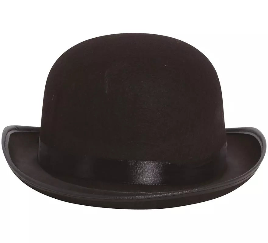 Bombín de fieltro negro