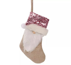 Bota de Cabeza Noel Rosa de 23 cms