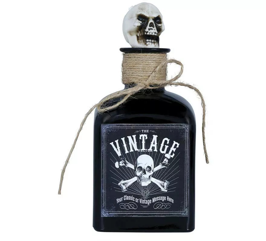 Translation missing: es.Botella de Veneno con Calavera cristal de 20 cm