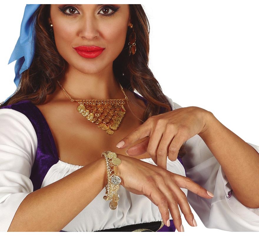 Brazalete con Monedas Doradas