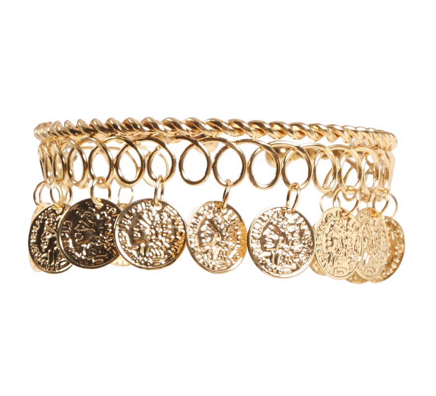 Brazalete con Monedas Doradas