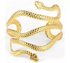 Brazalete Egipcio de Serpiente dorado