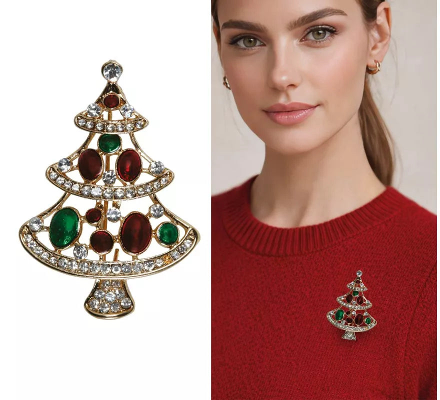 Translation missing: es.Broche Metálico de Árbol de Navidad de 4,5 cm