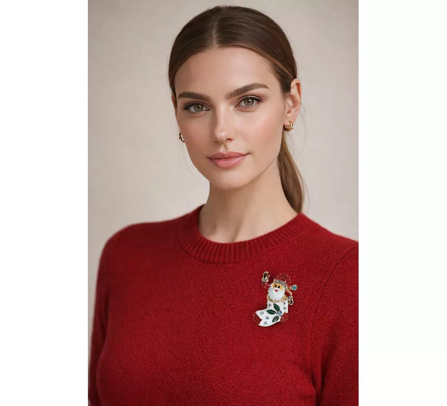 Translation missing: es.Broche Metálico de Bota de Navidad de 6 cm