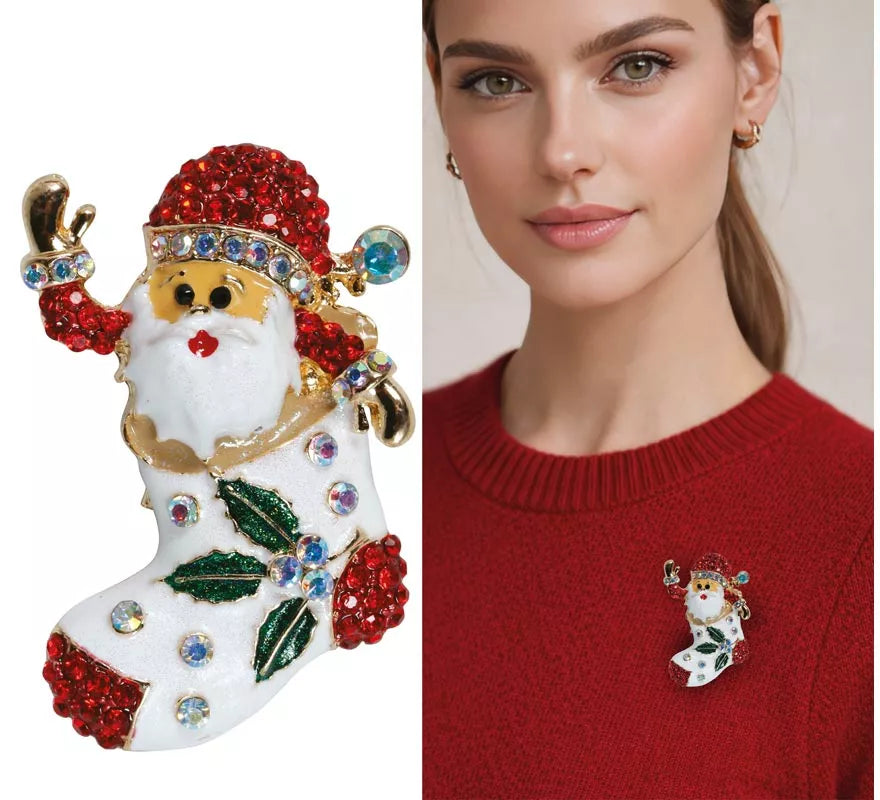 Translation missing: es.Broche Metálico de Bota de Navidad de 6 cm