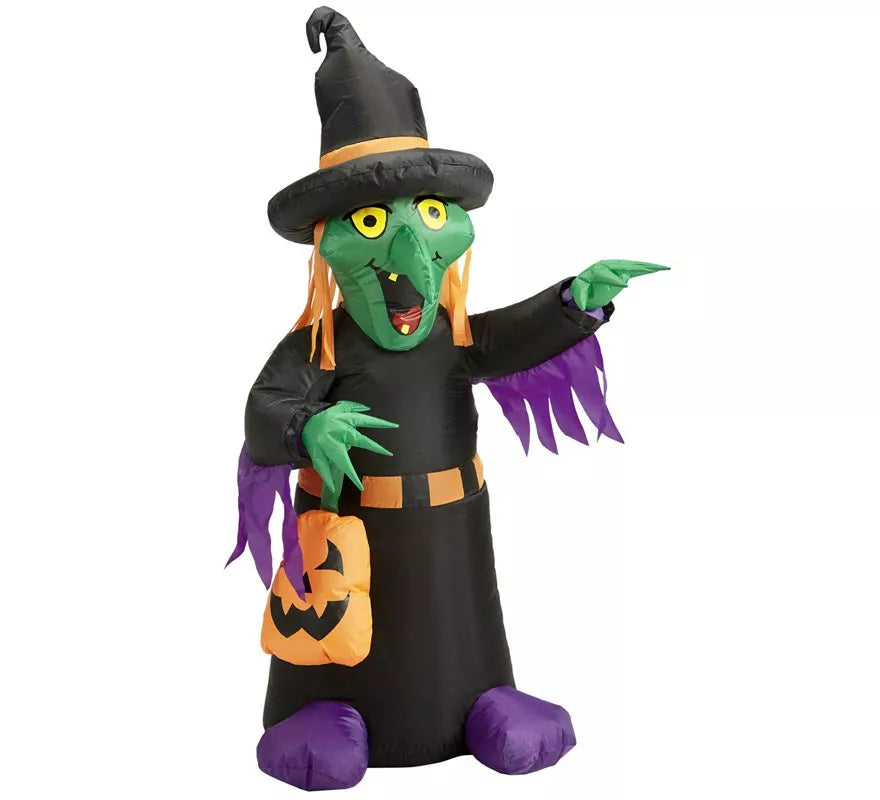 Translation missing: es.Bruja Auto Hinchable de Halloween con Iluminación de 122 cm