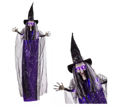 Bruja Colgante morada con Luz de 60x12x153 cm
