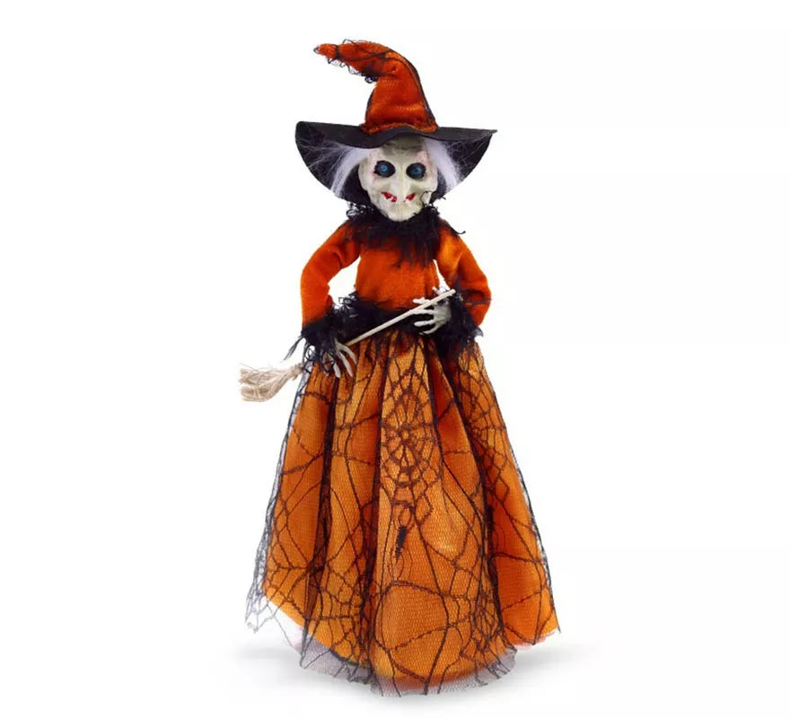 Bruja naranja deluxe decorativa de 46 cm
